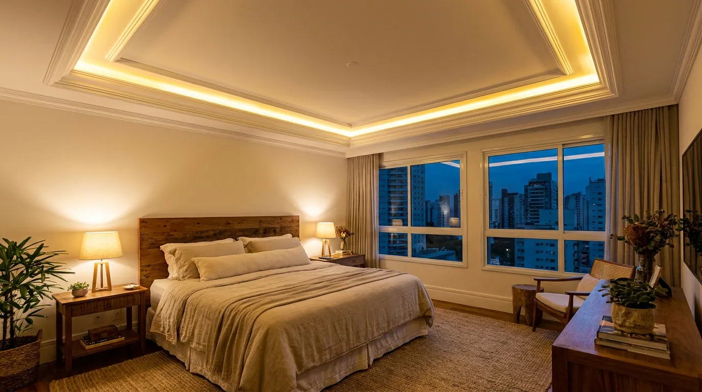 Sanca de gesso — Quarto