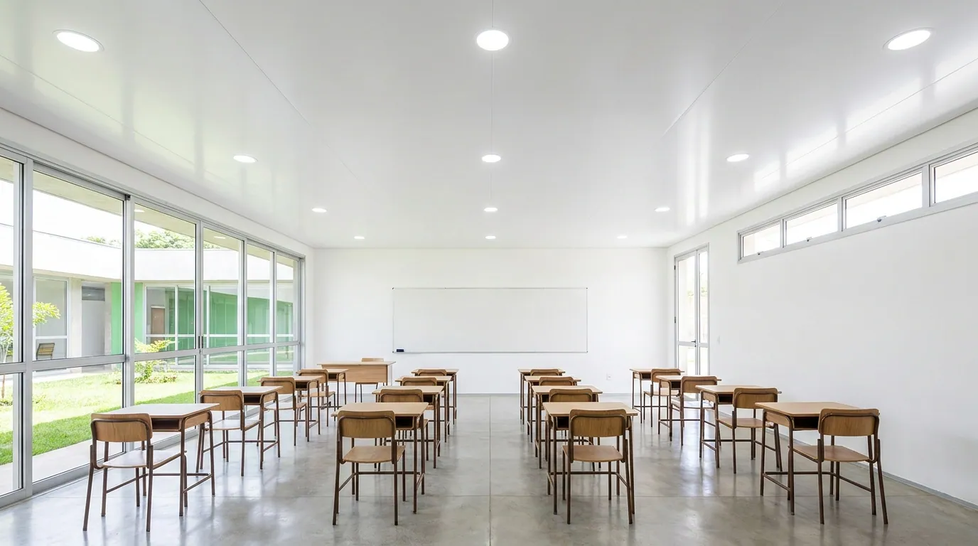 Forro de isopor — Escola