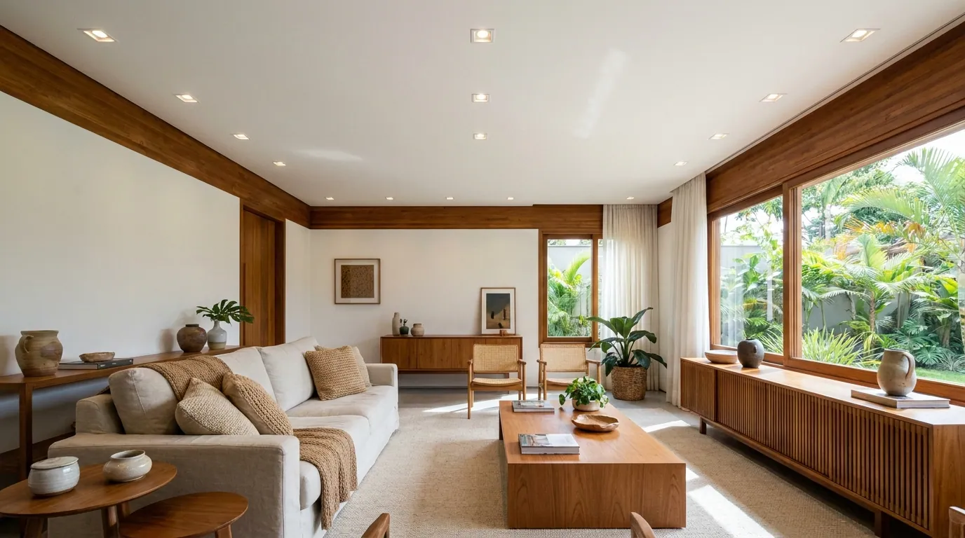 Forro de isopor — Sala residencial