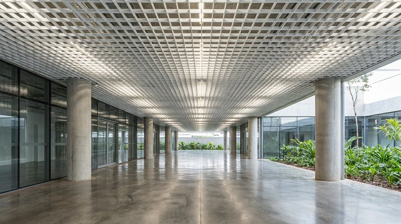 Forro colmeia — Corredor / comércio